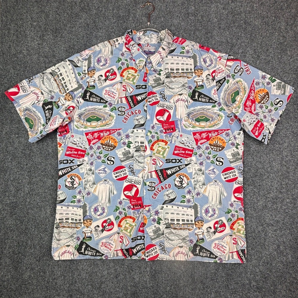 Reyn Spooner Chicago White Sox MLB Hawaiian Shirt Mens XXXL Cotton Comiskey Park